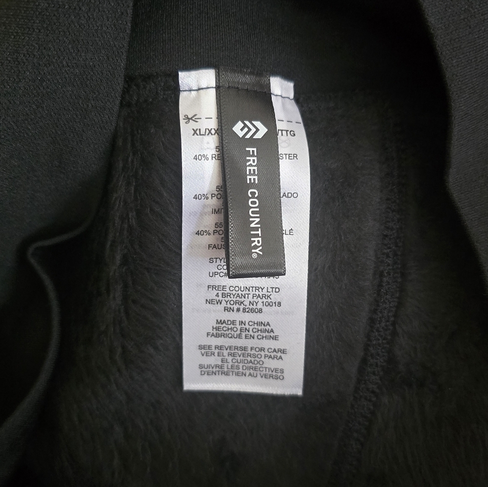 NWOT Free Country TWO faux fur lined black leggings - Picture 7 of 8